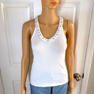 Y2K Vintage Pout White Tank Top